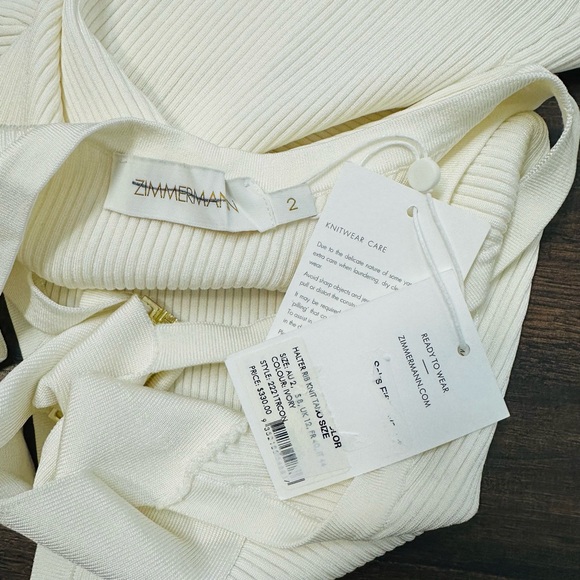 Zimmermann Halter Ribbed Knit Tank - Picture 8 of 9